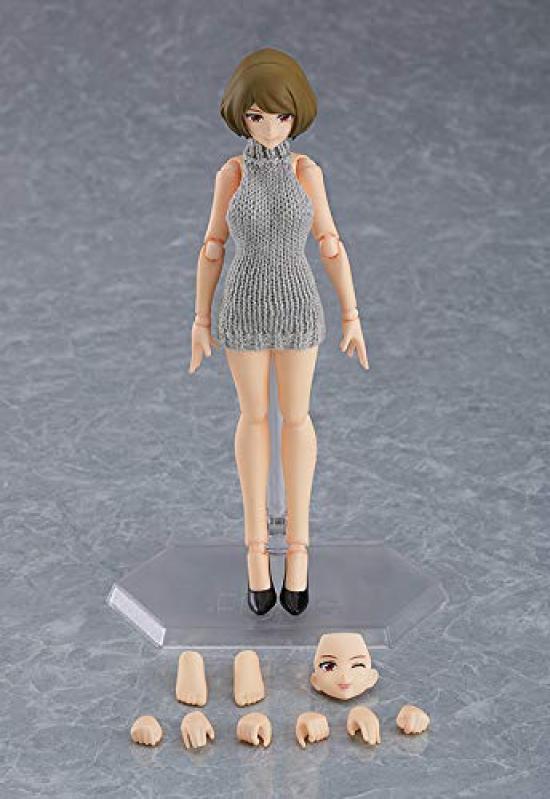 Max Factory Figma Figma Styles Female Body with Backless Sweater Coordination Painted Movable Figure [Chiaki] Non-scale ABS&PVC