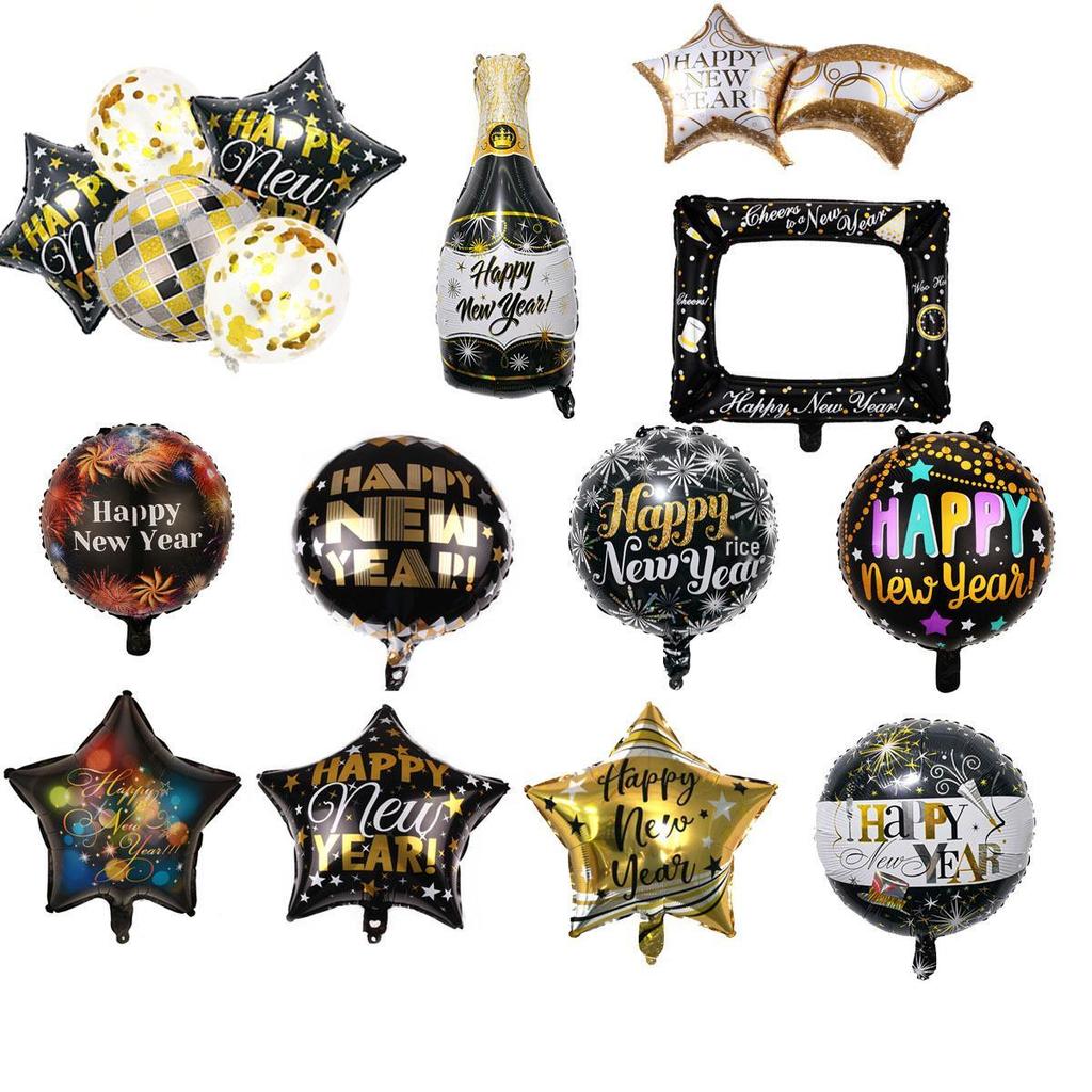 New Year’s Eve Wine Bottle & Party Decoration Aluminum Foil Balloons