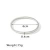 Stainless Steel Bangle Gold Color Sleek Openable Bracelets For Women 4mm 6mm Hand Accessory