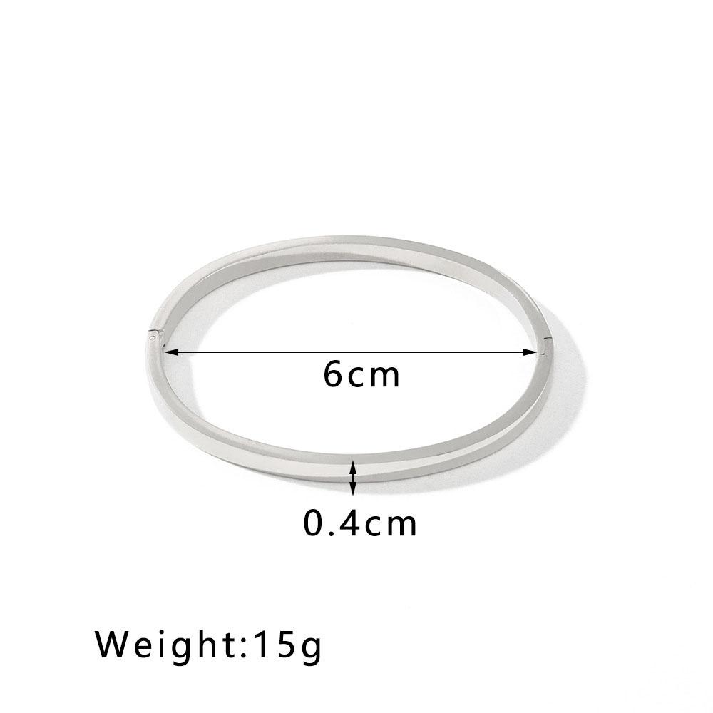 Stainless Steel Bangle Gold Color Sleek Openable Bracelets For Women 4mm 6mm Hand Accessory