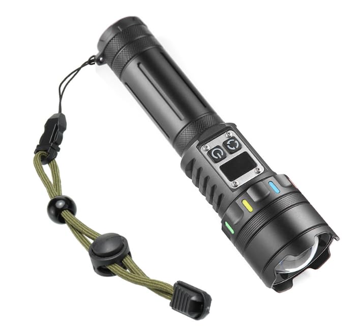 New Double Key Digital Power Powerful LED Military Ultra Long USB Super Handheld 9 White Red COB Work Handheld Battery Ideal for Emergency Mountain