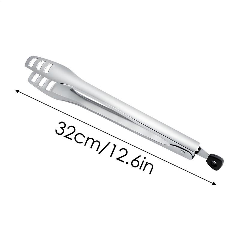 Kitchen Tongs 12.5 Inch Buffet Tongs Stainless Steel Grilling Tool Multipurpose Clamp Kitchen Gadgets For Sausage Steak Salad