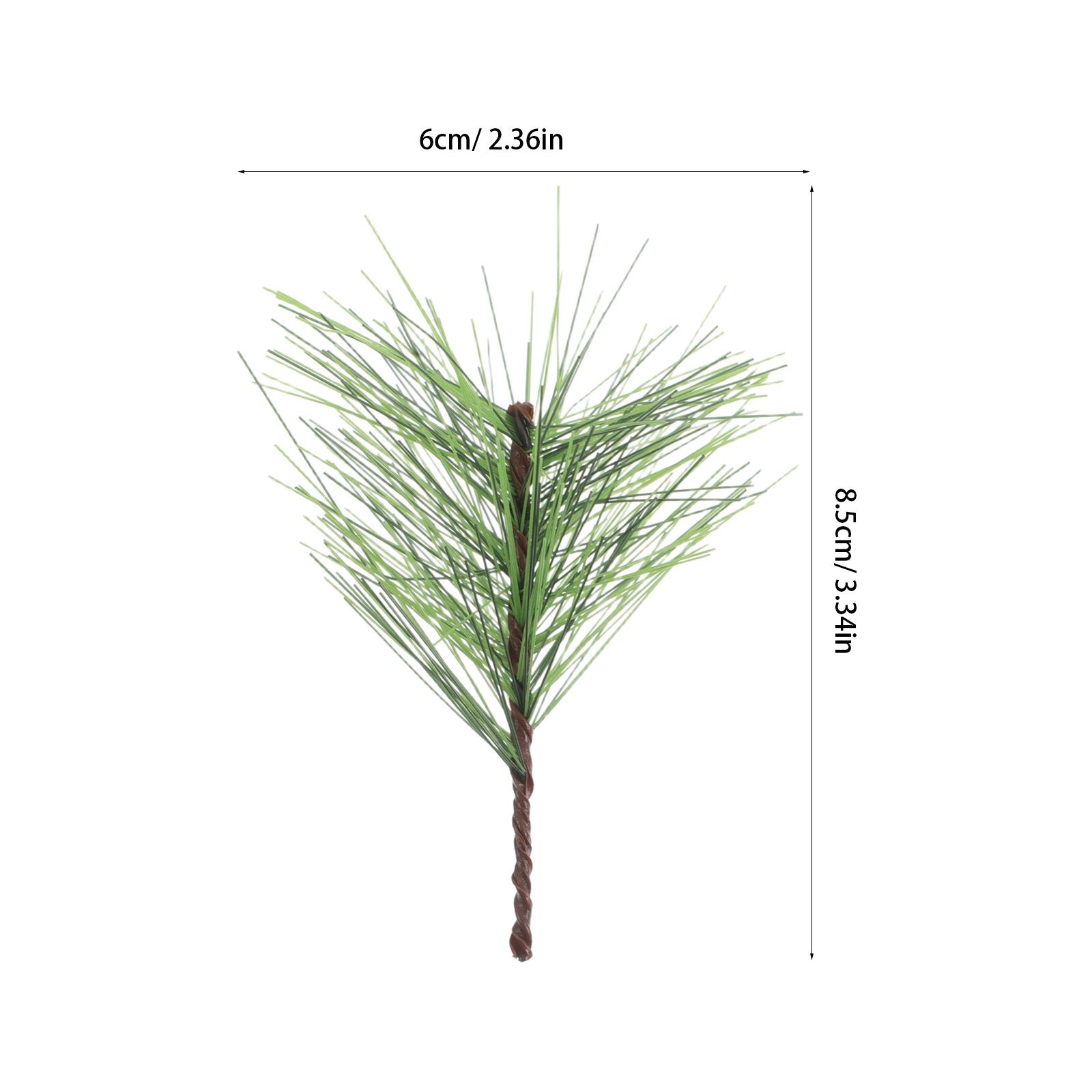 60Pcs Artificial Pine Needle Realistic Green Pine Picks for Christmas Wreath Garland Craft Holiday Decorations