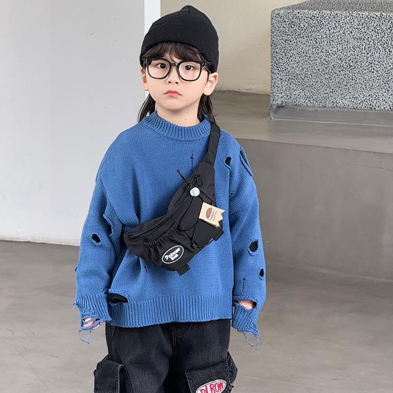 Trendy Children's Chest Bag For Boys Stylish Casual Sling Backpack Outdoor Use