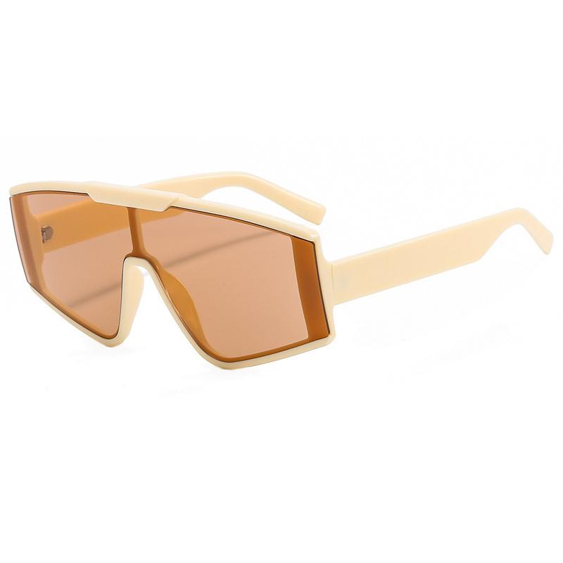 Men Women One Piece Sun Glasses Fashion Square Shades Oversized Frame Shield Sunglasses Women Luxury Non Polarized Glasses