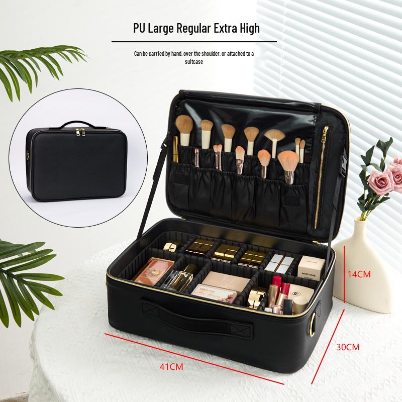 Women's LED Light Makeup Bag with Mirror 2025 – Large Capacity Handheld Cosmetic Storage Box