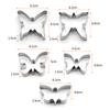 5Pcs Butterfly Shape Cookie Cutter Set 430 Stainless Steel Baking Mold (BPA Free, No FDA)