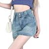 Retro High-Waisted A-Line Denim Mini Skirt, Women's 2026 Summer Collection - Slimming, Loose, Anti-Exposure, Hip-Hugging Design.