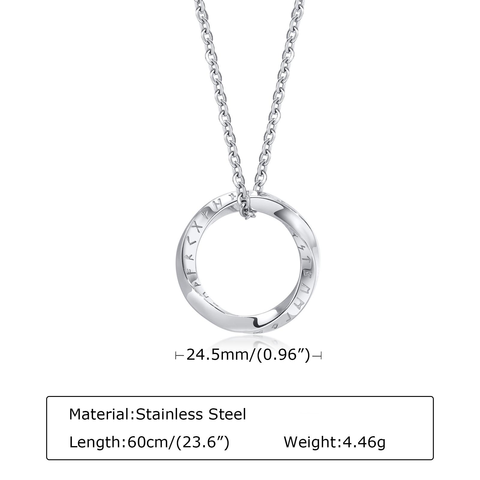 

Norse Viking Pendant Man Woman Necklaces, Men Twisted Stainless Steel Jewelry Triangle Charm Geometric Collar Party Gift