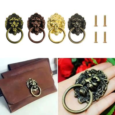 1PC Bronze Finish Lion Head Ring Pull Handles Decorative Front Door Multiple Options Available