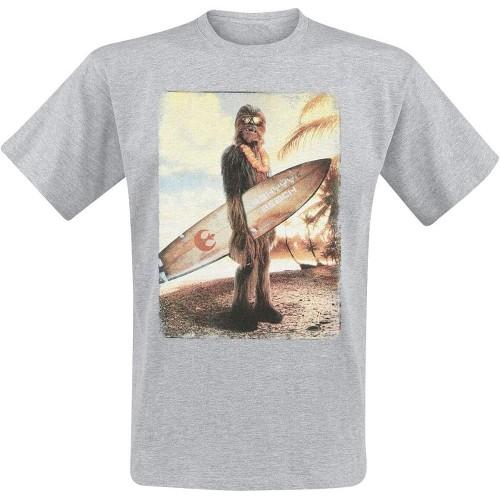 STAR WARS Mens Chewie On The Beach T-Shirt