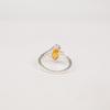 Natural Citrine Gemstone 925 Sterling Silver Jewelry Zircon Ring Gift  For Women CZR-8-4
