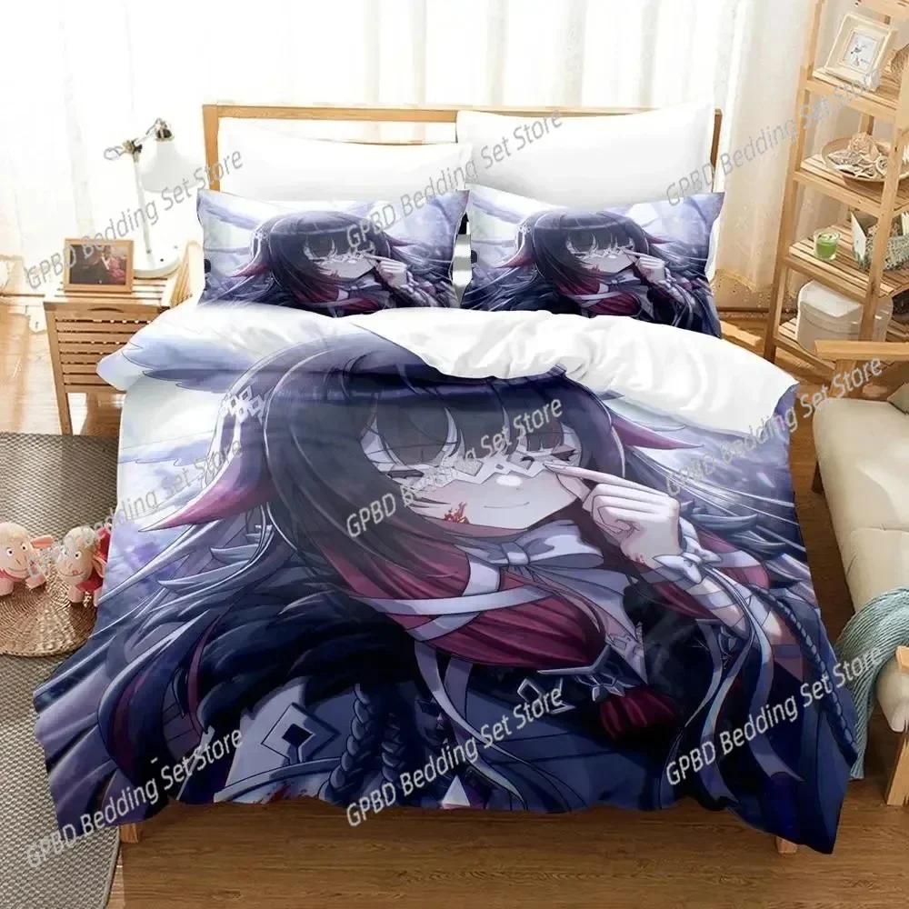 Anime Game Genshin Impact Columbina Comfortable Duvet Cover Pillowcase Bedding Set Children Bedroom Decoration Home Textile