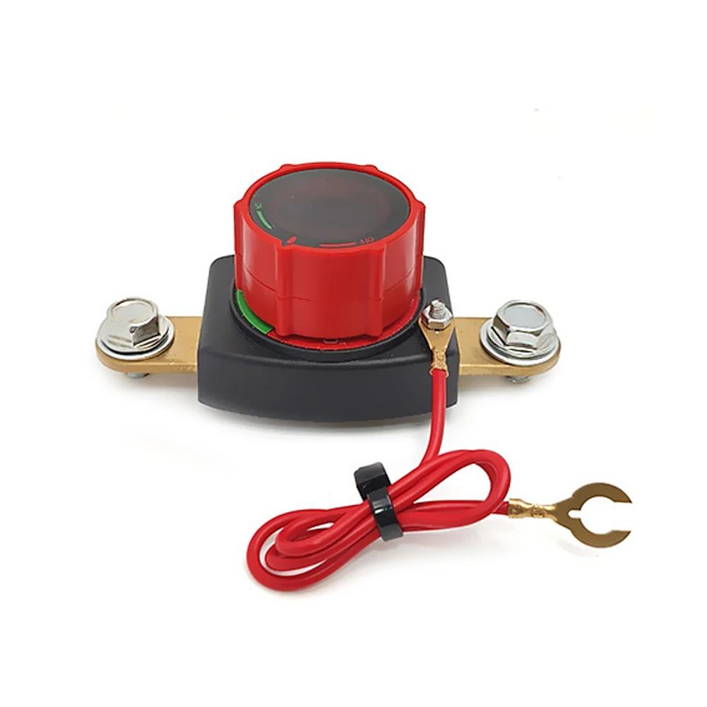 

12 В 300 А Латунный терминал Выключатель питания автомобильного аккумулятора с дисплеем напряжения Изолятор Выключатель для транспортного средства