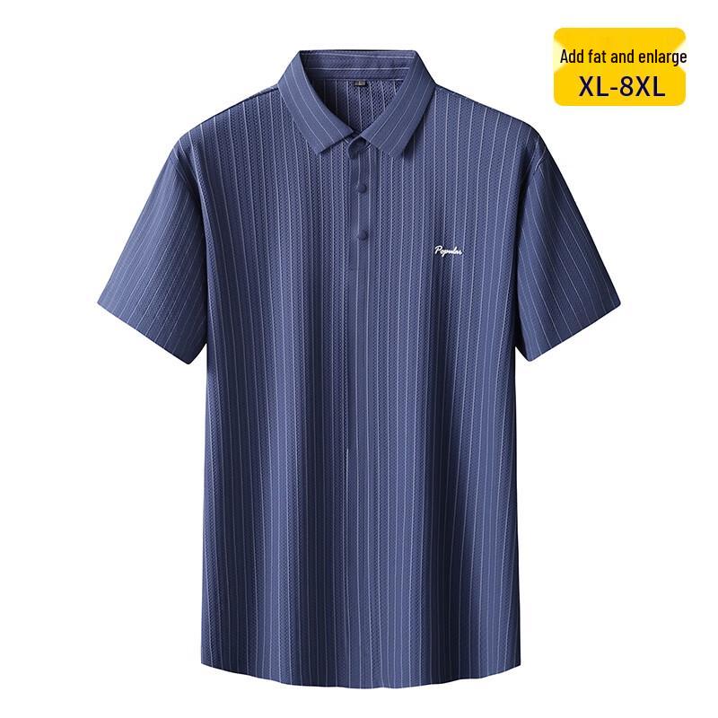 

Dibenze Men s Plus Size Summer Ice Silk Polo Shirt 5XL