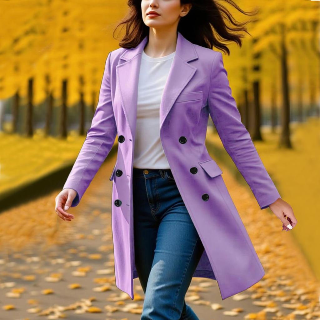 Mäntel für Damen Einreihiger Trenchcoat Mode A-Linie Herbst Winter Jacken