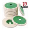 10 Pieces 4 Inch Wool Sanding Discs Wet Dry Sanding Discs Flap Disc for Die Grinder Surface Prep Strip Grind Polishing