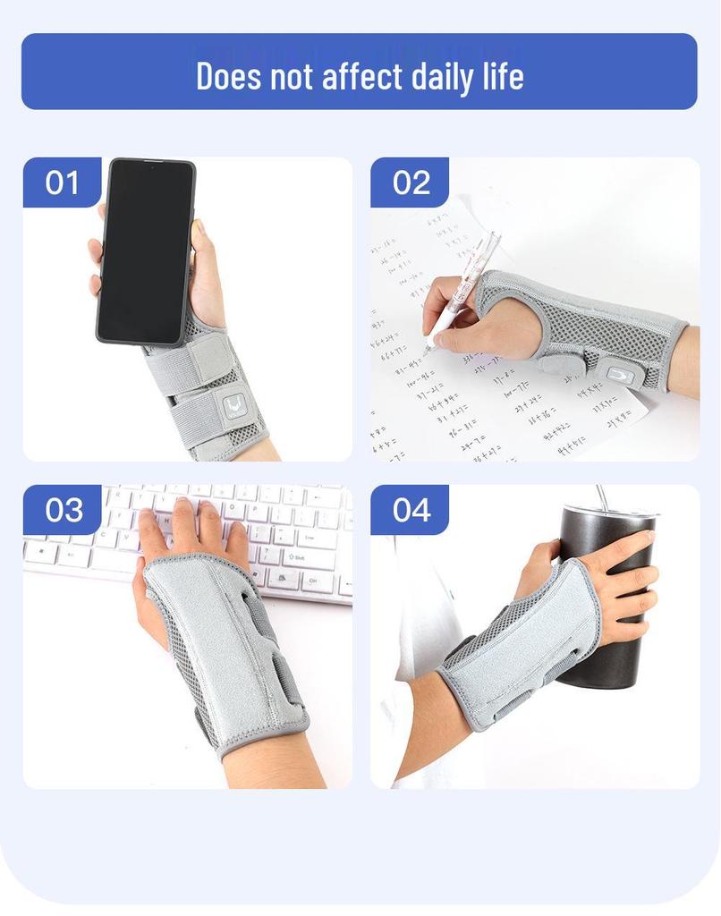 Adjustable Double Band Wrist Support for Knuckle and Thumb Strain - Thin Style