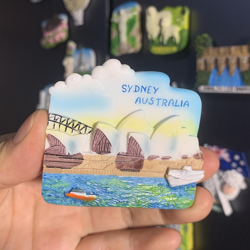 3D City Travel Souvenir Magnets: European and Global Regions