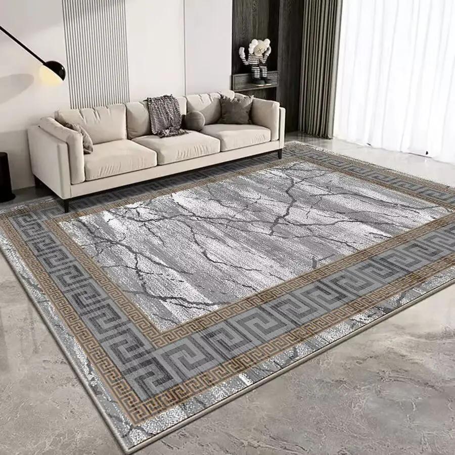 Modern Marble Mat Light Luxury Decoration Living Room Customized Fluffy Soft Carpet Washable Bedroom Home Floor Rug Anti Slip