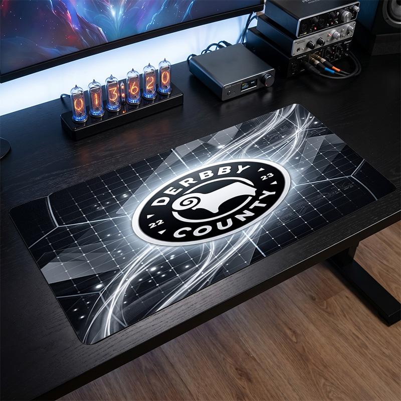 Derby County Football Print Large Mouse Pad, Anti-Slip Extended Gaming Desk Mat for Office Home