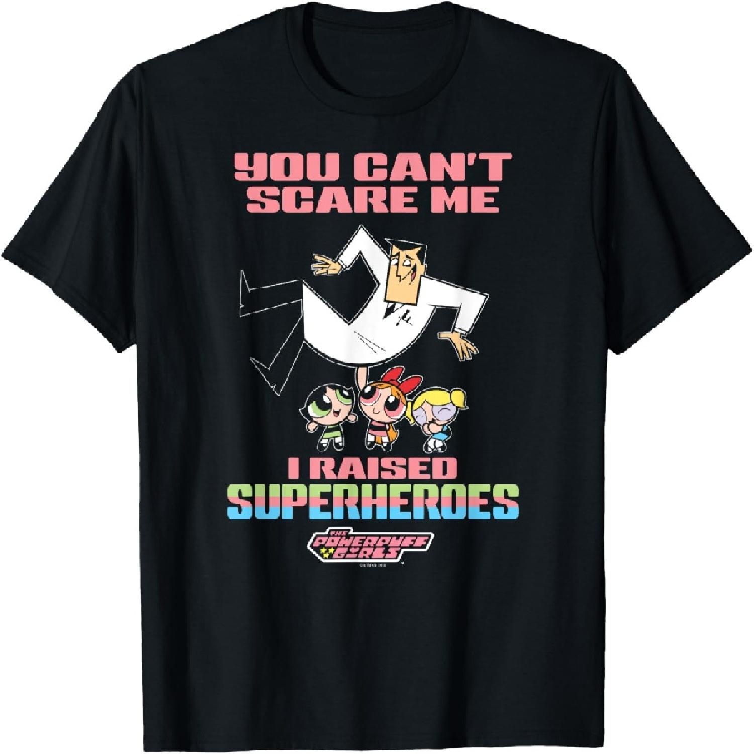 I Raised Superheroes Father s Day Cartoon T-Shirt S