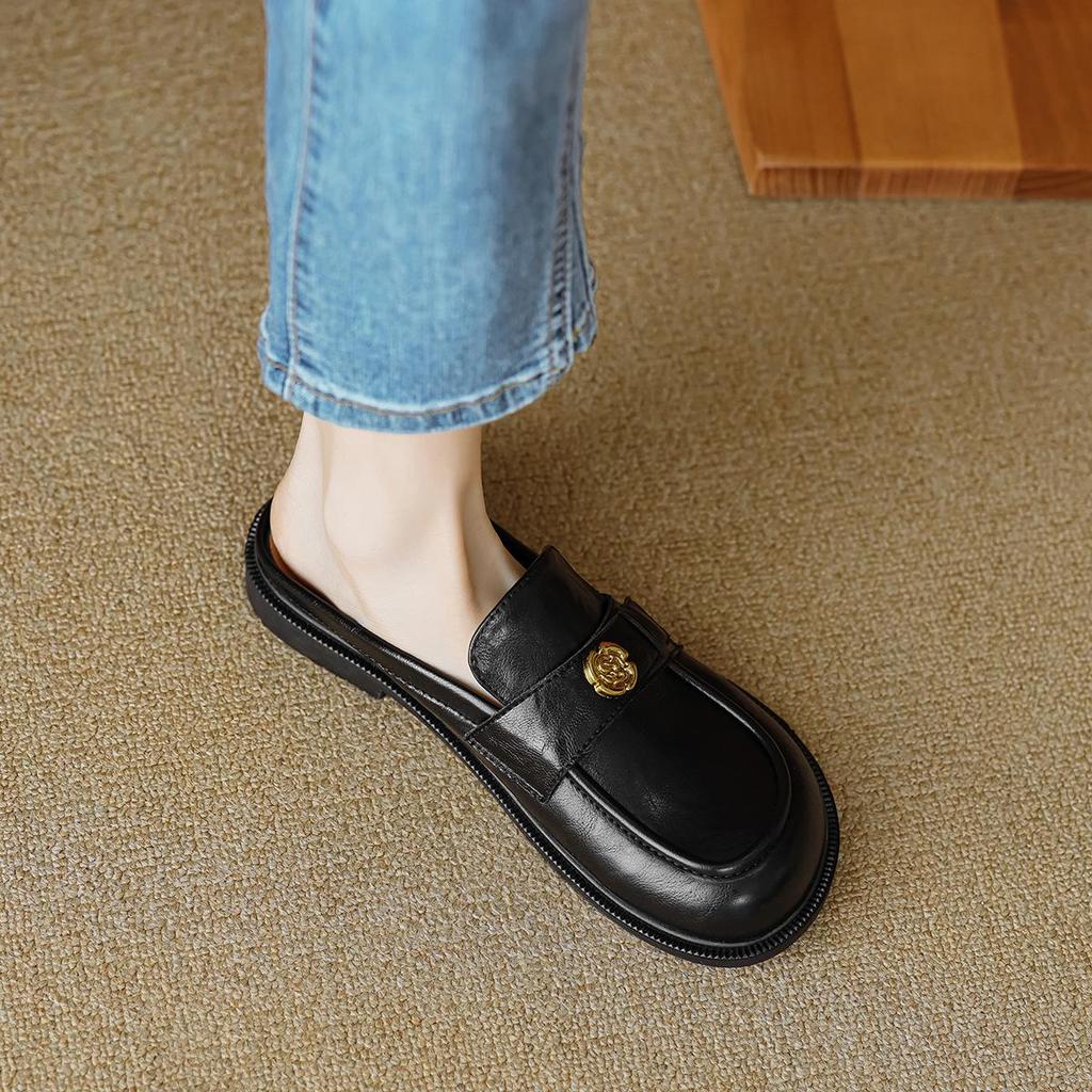 Weiwei Girl 939-2 Summer 2024 Retro Closed-Toe Slip-On Slippers for Women