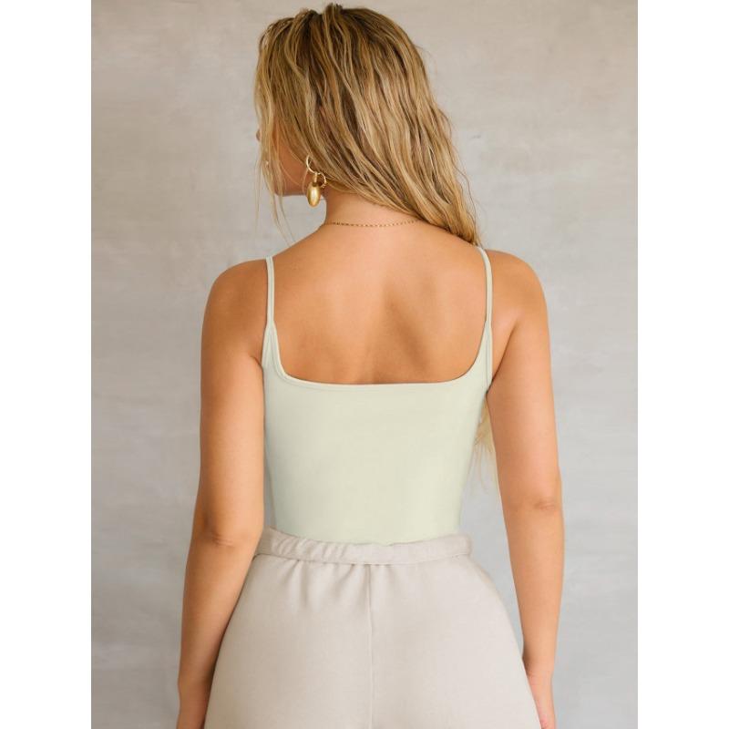 JKASHDK Damemote Uformelt sommer våren ensfarget trykk Ermeløse seler Bluser og skjorter