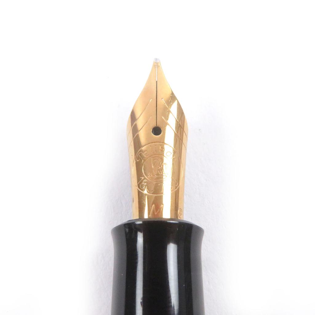 Great PERIKAN Fountain Pen Toledo Earliest Type Black 18K Mens M700 Used