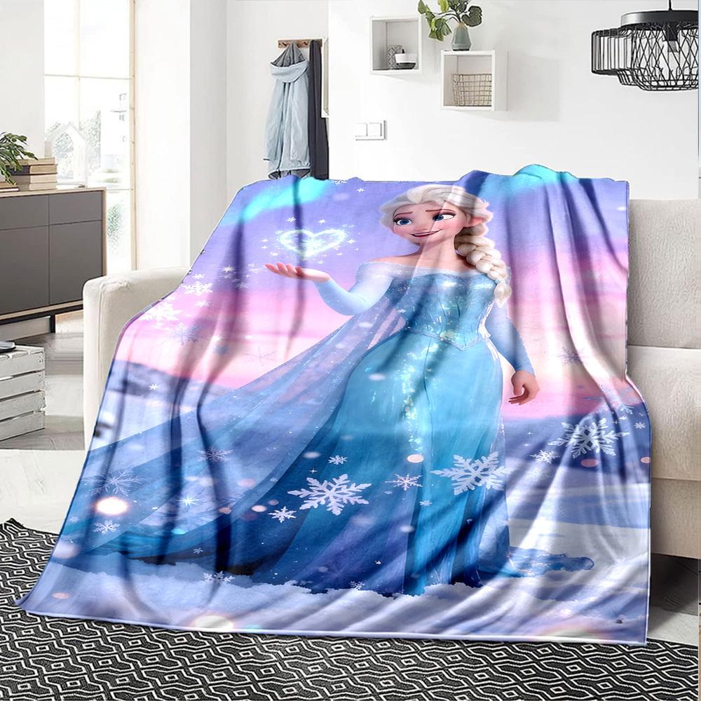 1 szt. Koc Elsa Kraina Lodu Lekki Flanelowy Rzut na Kanapę Łóżko Podróż Kemping Salon Biuro Kanapa Fotel