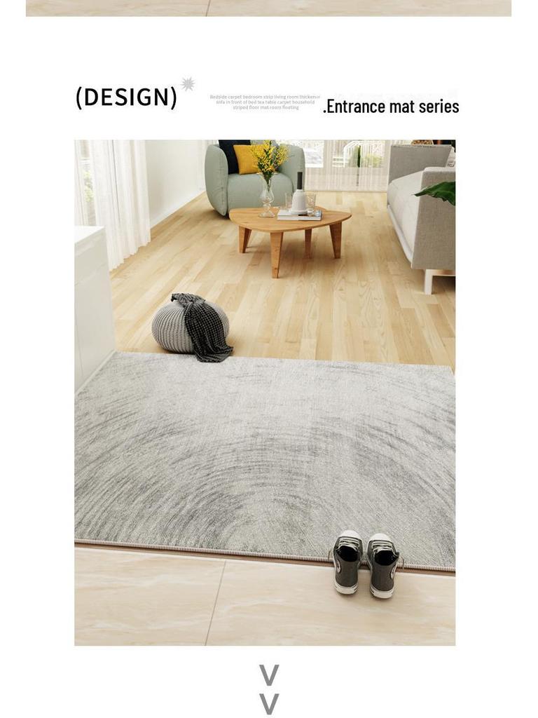Wabi-Sabi Style Luxury Non-Slip Velvet Entrance Mat for Porch and Bedroom.