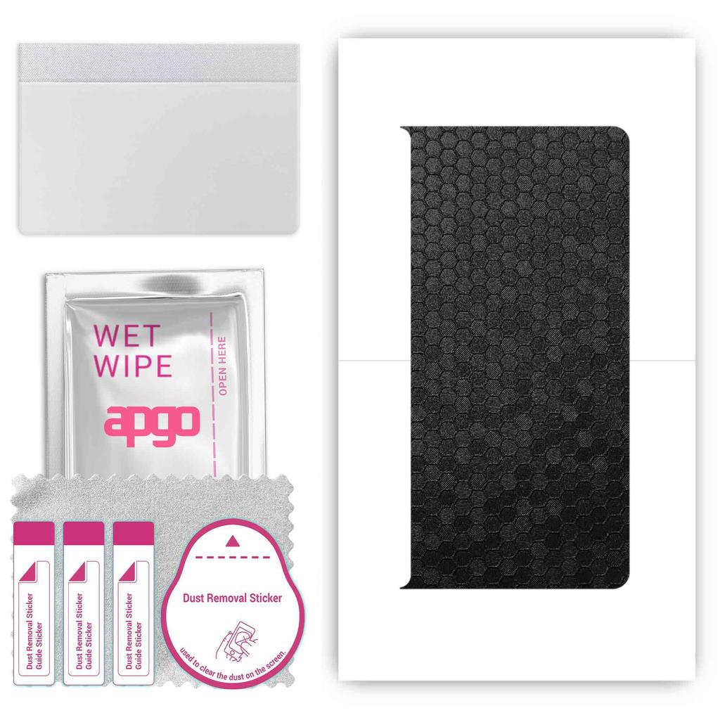 apgo skin sticker film foil vinyl for the BACK compatible with Lenovo Tab Extreme, scratch-resistant, easy to install - Black Honeycomb