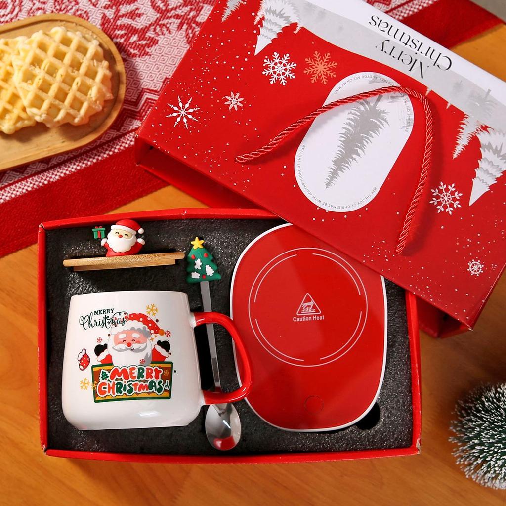 Caneca de Cerâmica Papai Noel - Fofa, Criativa, com Tema de Natal, Xícara de Temperatura Constante