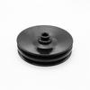 Black Double Groove Power Steering Pump Pulley Key Way Parts For GM SBC BBC Chevy 350 454