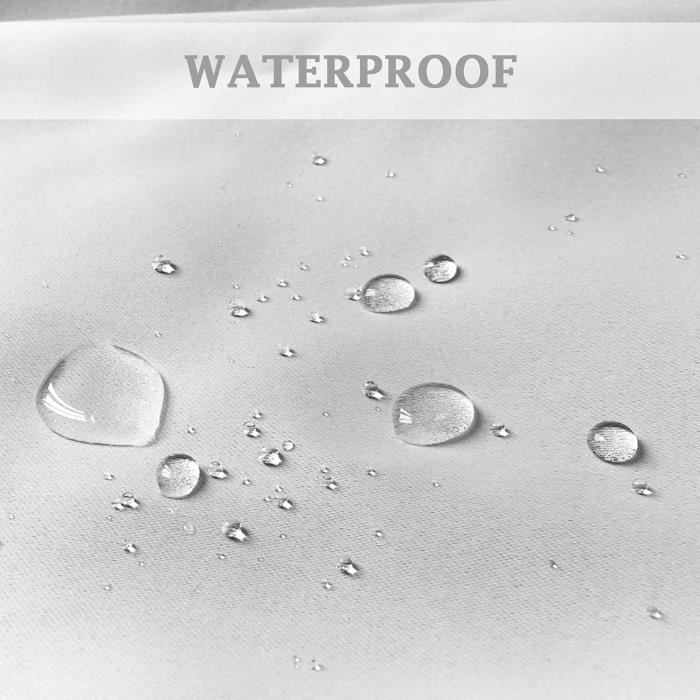 Rideaux d'extérieur - ele eleoption - blanc lait - hydrofuges - anti-uv - 4 pièces