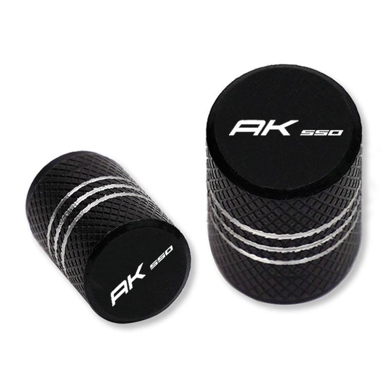 2pcs Motorcycle Parts Logo "AK550" Airtight Covers CNC Aluminum Wheel Tire Valve Stem Caps  For KYMCO AK550 AK 550 2020 2021