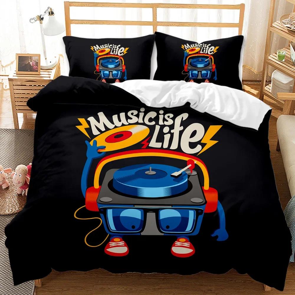 Dinosaurier Bettbezüge Kissenbezüge Sets Polyester Liebliches Design 3D Cartoon Bettdeckenbezug Kundenspezifisch bedrucktes Bettwäscheset Queen Size