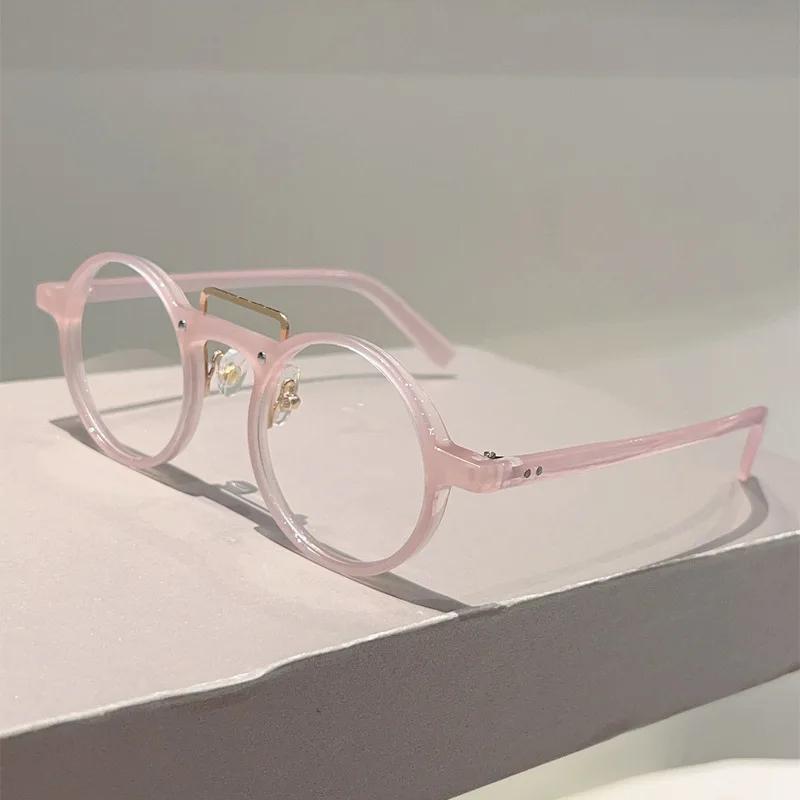 Vintage Optical Round  Anti Blue Light Glasses Women For Men Luxury Brand Designer Myopia Prescription Punk Eye Glasses Frames