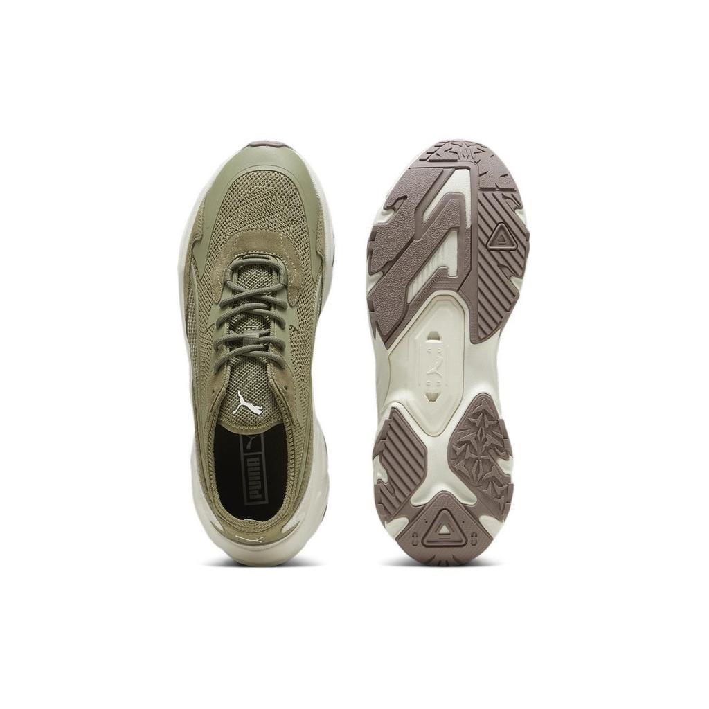 PUMA Men's Green Injector Knit Arid Desert Low Top Casual Shoes 392723-02