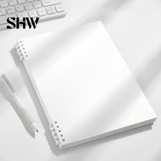 Study Supplies for Classroom A5 Spiral Notebook, Lined /Horizontal Grid/Blank Inner Page, Multifunctional Writing Pad Morandi Solid Color Cover