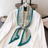 Retro Cashew Double Layer Scarf Decorative Silk Commuter Spring/Summer Diagonal Hair Strap Headscarf Versatile Narrow Ribbon