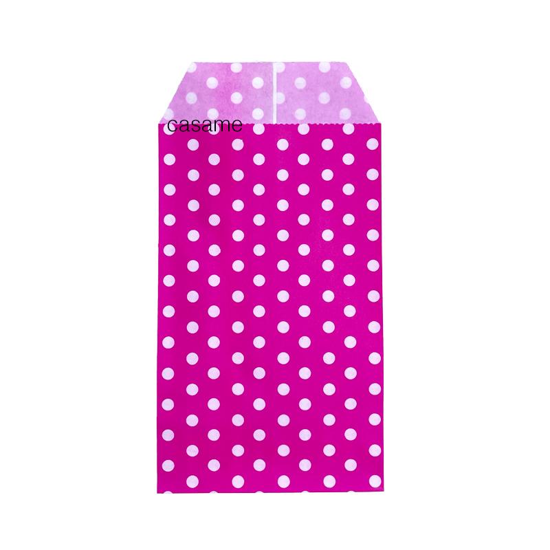 10 Pcs Small Sack Pouch Mini Dot Kraft Paper Bags Wedding Party Invitation Greeting Cards Paper Gift Bag Birthday