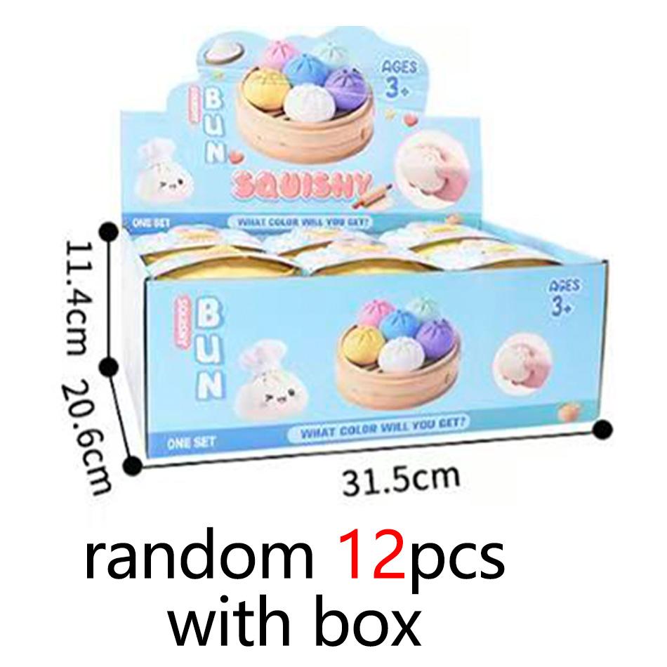 Colorful Dumpling Squishes Stress Balls Reusable Short Rebound Decompression Playthings Dough Ball One-Of-A-Kind Home Decoration Gifts
