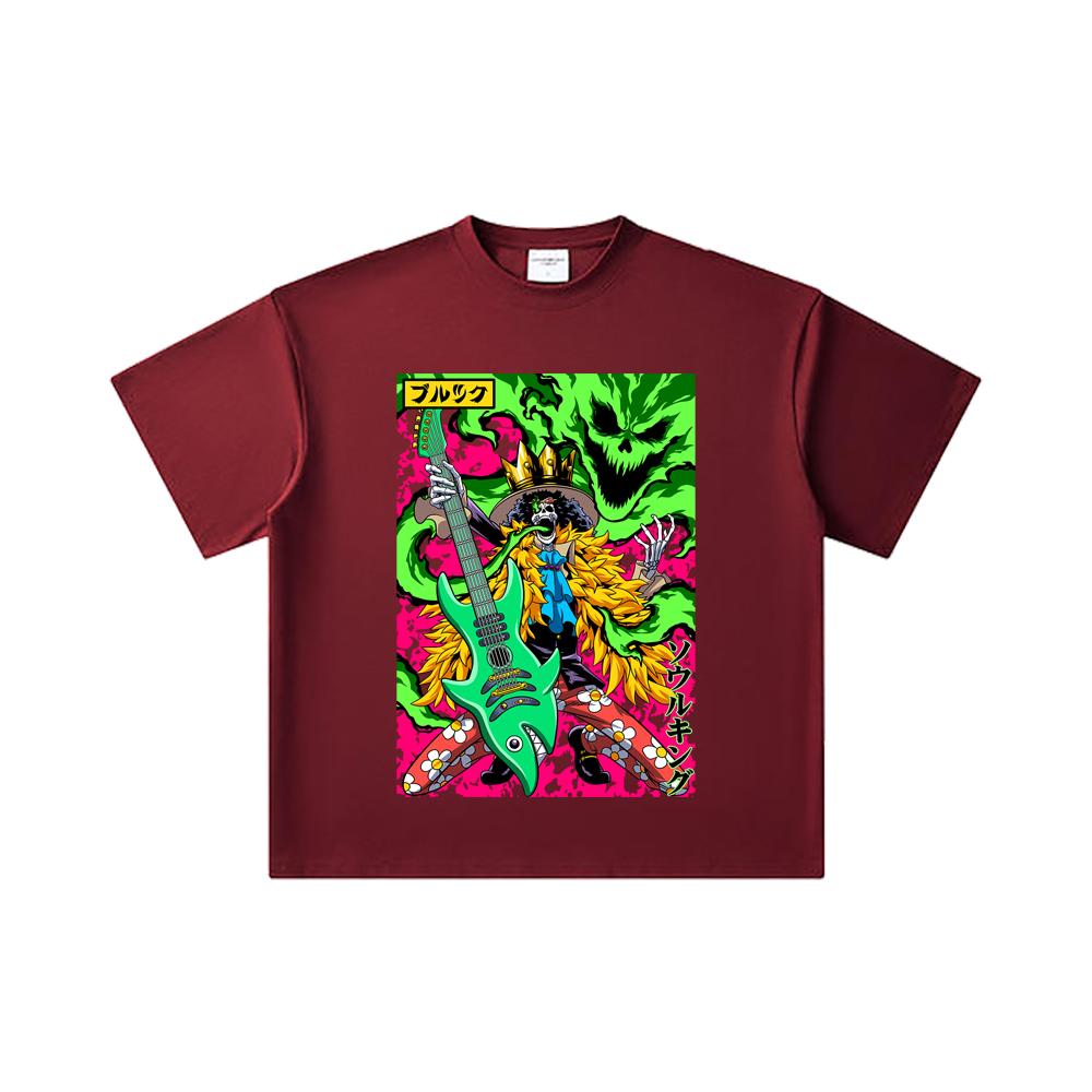 260 GSM Double Yarn 32 Count 100% Cotton One Piece V69 Brook Print Unisex Heavy Cotton T Shirt