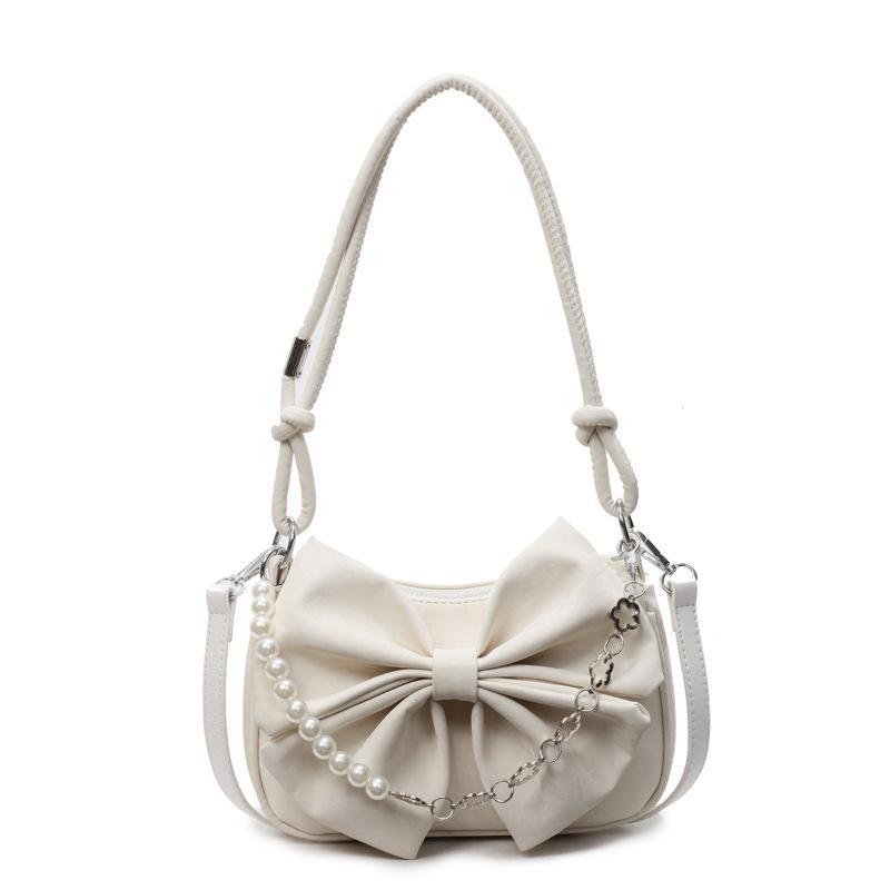 Spring and summer hot sale French niche design bow underarm small bag women's casual high-end texture foreign-style messenger bag