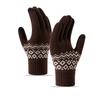 Touch Screen Gloves for Winter Warmth Thick Velvet Gloves Cycling Gloves Outdoor Knitting Yarn Gloves and Cold Resistant Gloves
