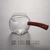 Glass Tea Jug Chinese Kung Fu Tea Set Accessory Water Pitcher Wood Side Handle Teapot Heat Resistant Teaware Coffee Milk Pot