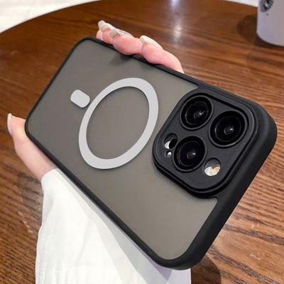 Luxury Matte Magnetic For MagSafe Case For iPhone 15 14 13 12 11 Pro Max Plus Clear Shockproof Wireless Charge Case Accessories