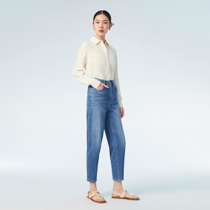 OVVOVV Women's Classic Mid-Rise Ankle Tapered Jeans