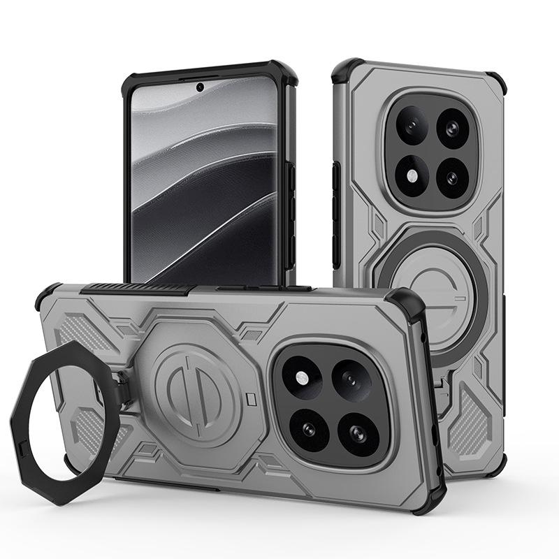 Applicable to Xiaomi Redmi note15Pro mobile phone case 360 bracket Redmi note14 magnetic anti-drop protective cover